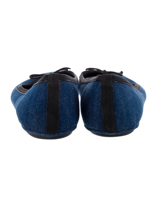 Veronica Beard Denim Bow Accents Ballet Flats