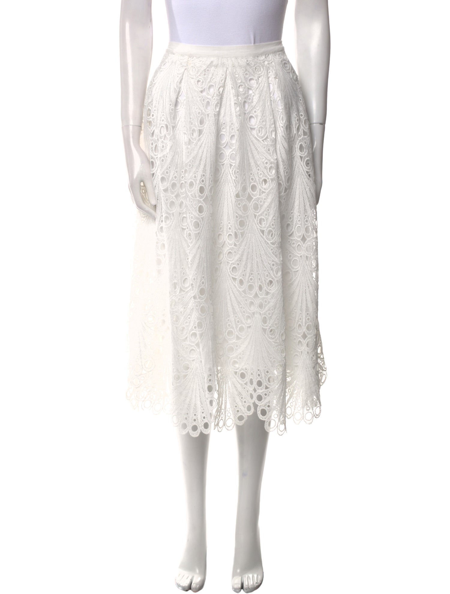 Ramy Brook Lace Pattern Midi Length Skirt w/ Tags