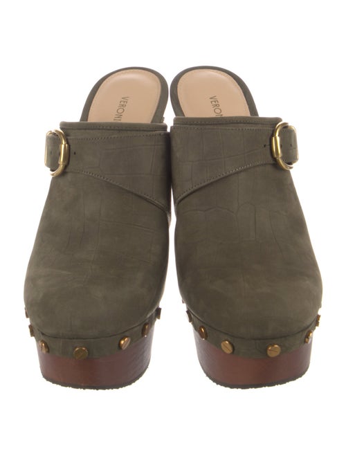 Veronica Beard Leather Studded Accents Mules