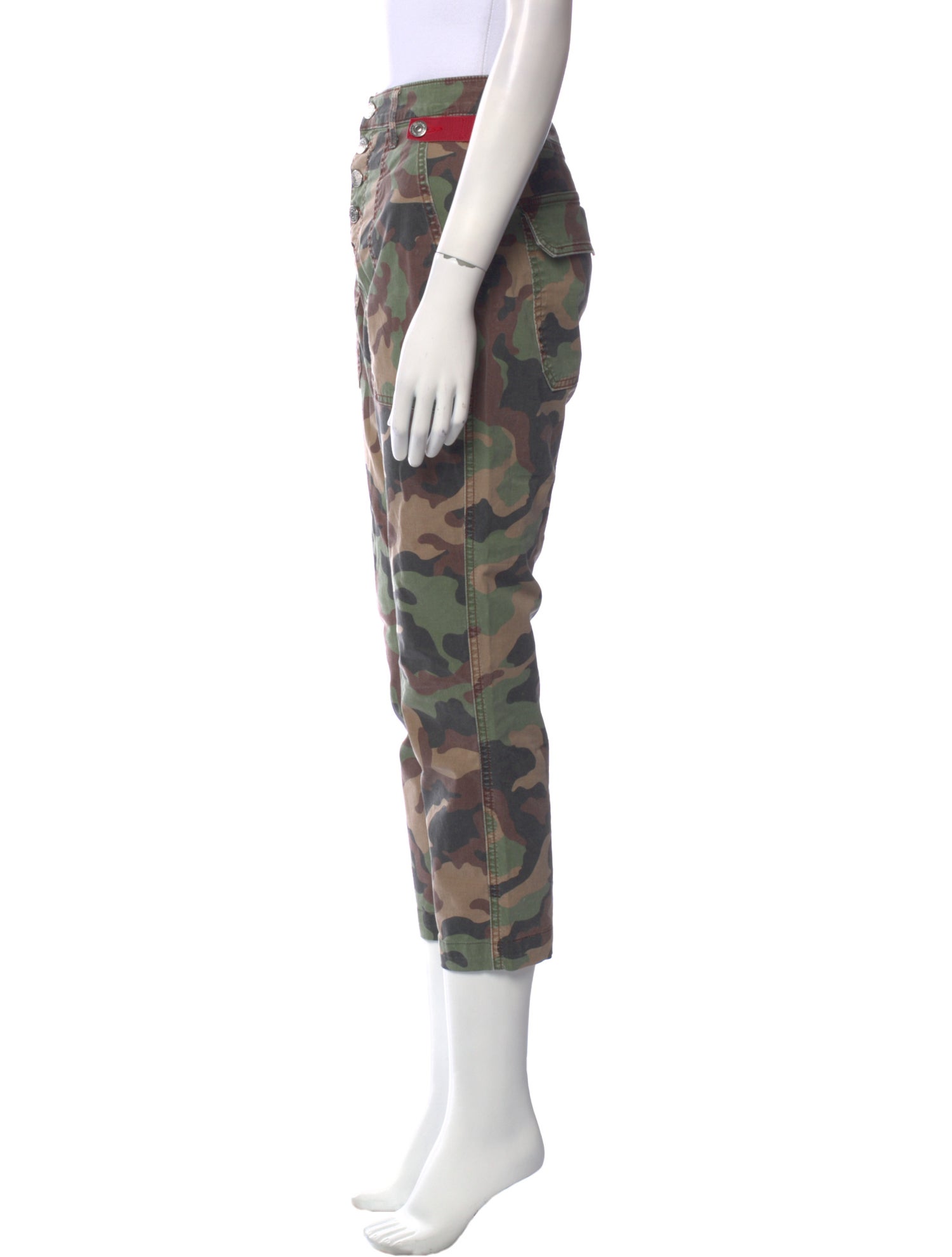 Veronica Beard Camouflage Print Straight Leg Pants