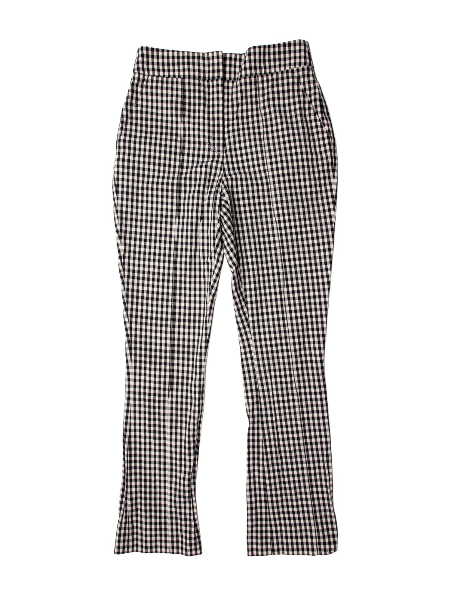 Veronica Beard Plaid Print Straight Leg Pants