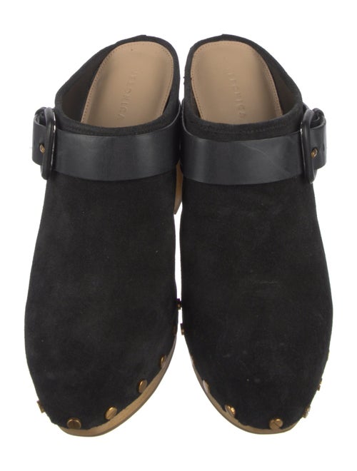 Veronica Beard Suede Studded Accents Mules