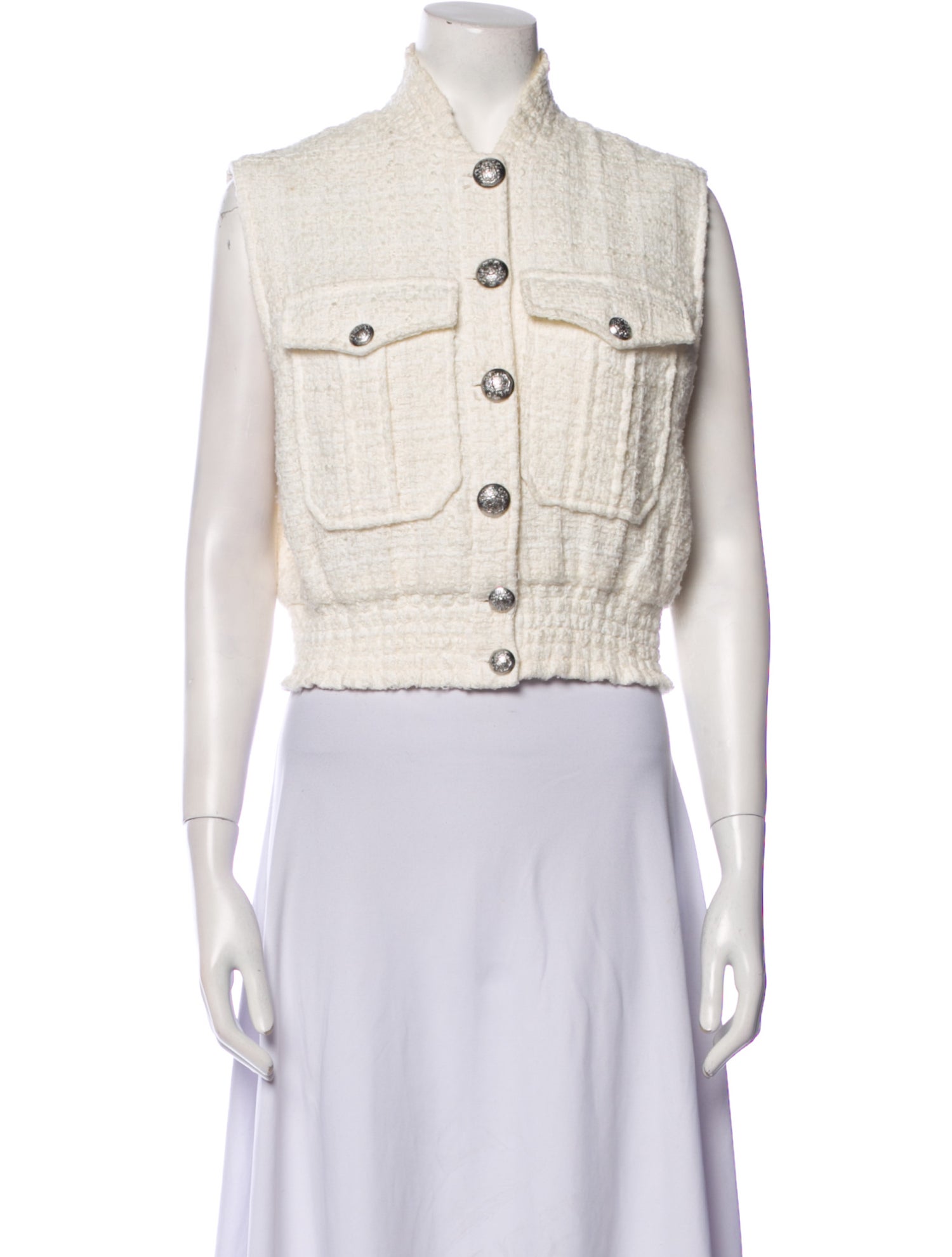 Veronica Beard Tweed Pattern Vest