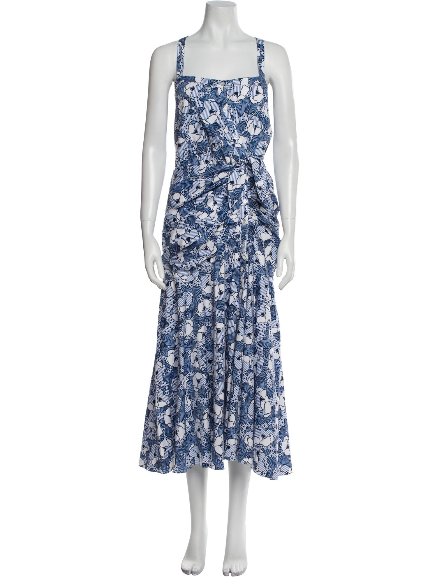 Veronica Beard Floral Print Long Dress