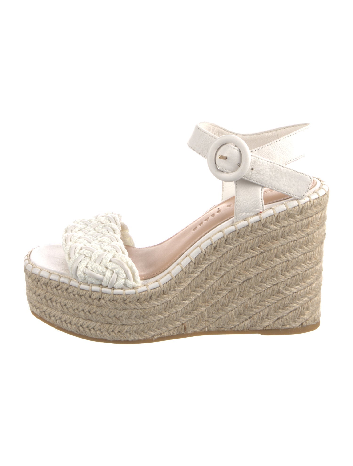 Veronica Beard Leather Braided Accents Espadrilles