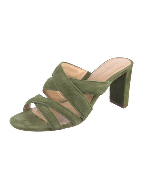 Veronica Beard Suede Printed Slides