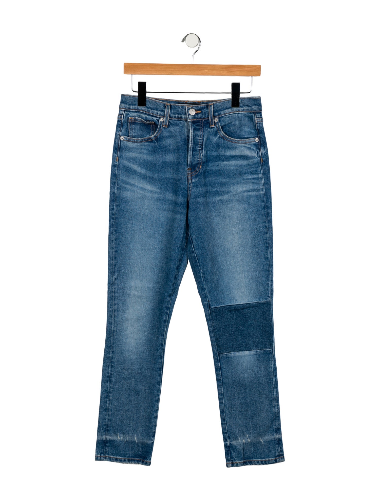 Veronica Beard High-Rise Straight Leg Jeans