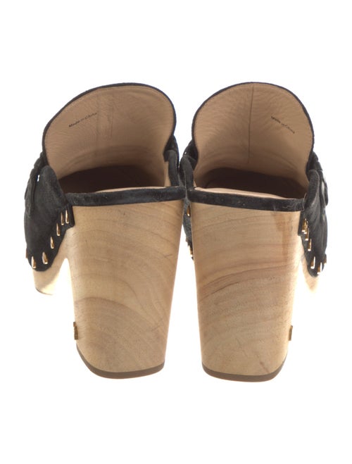 Veronica Beard Suede Studded Accents Mules