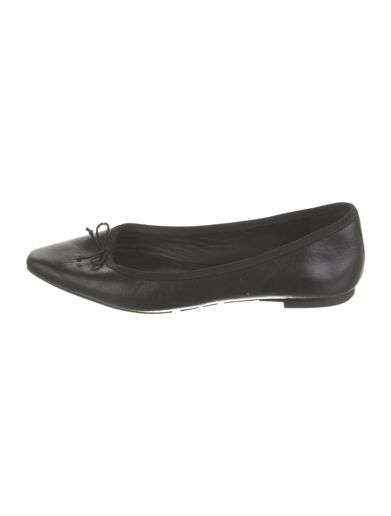 Veronica Beard Leather Bow Accents Ballet Flats