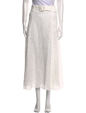 Veronica Beard Lace Pattern Midi Length Skirt