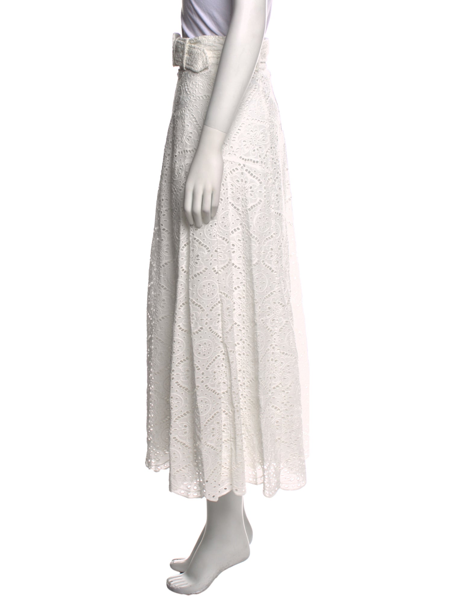 Veronica Beard Lace Pattern Midi Length Skirt