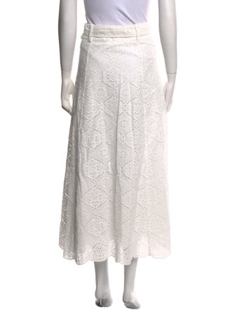 Veronica Beard Lace Pattern Midi Length Skirt