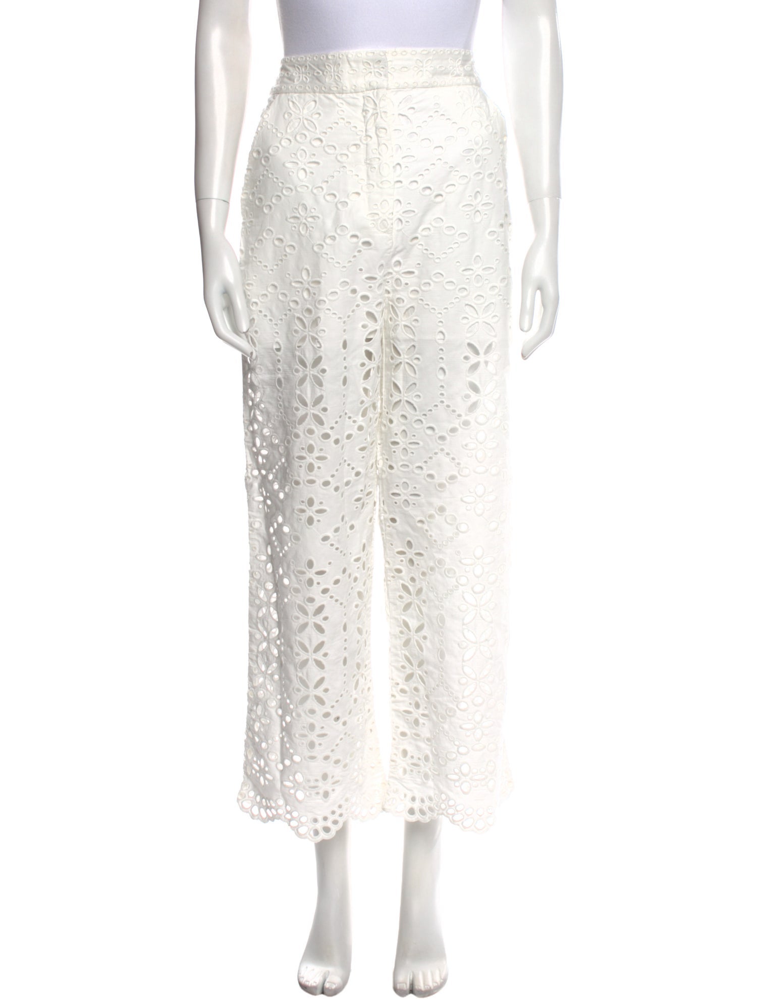 Veronica Beard Lace Pattern Wide Leg Pants w/ Tags