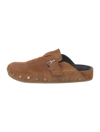 Veronica Beard Suede Studded Accents Mules