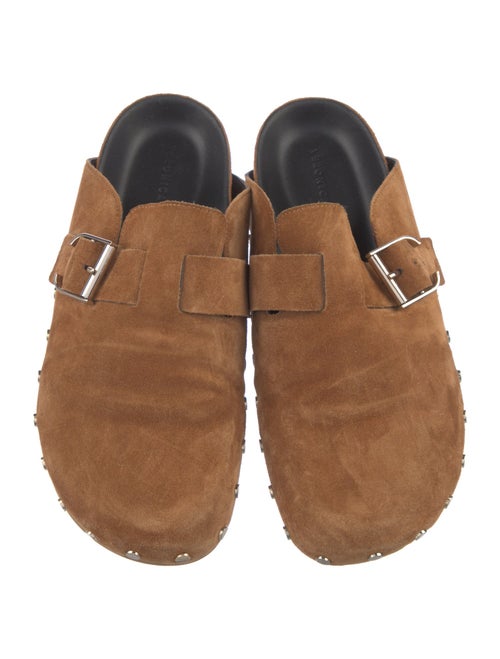 Veronica Beard Suede Studded Accents Mules