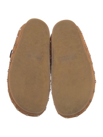 Veronica Beard Suede Studded Accents Mules