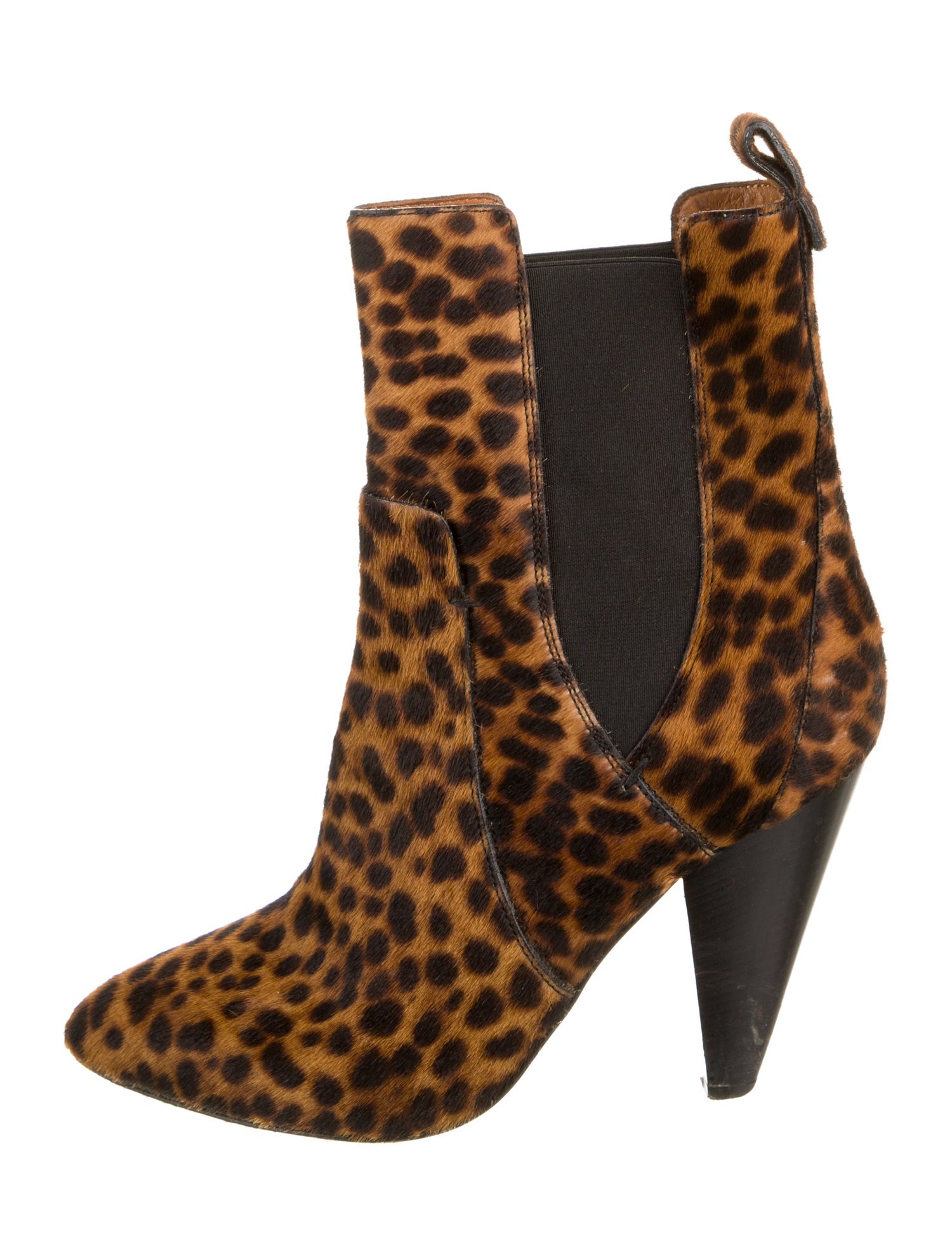 Veronica Beard Ponyhair Animal Print Chelsea Boots