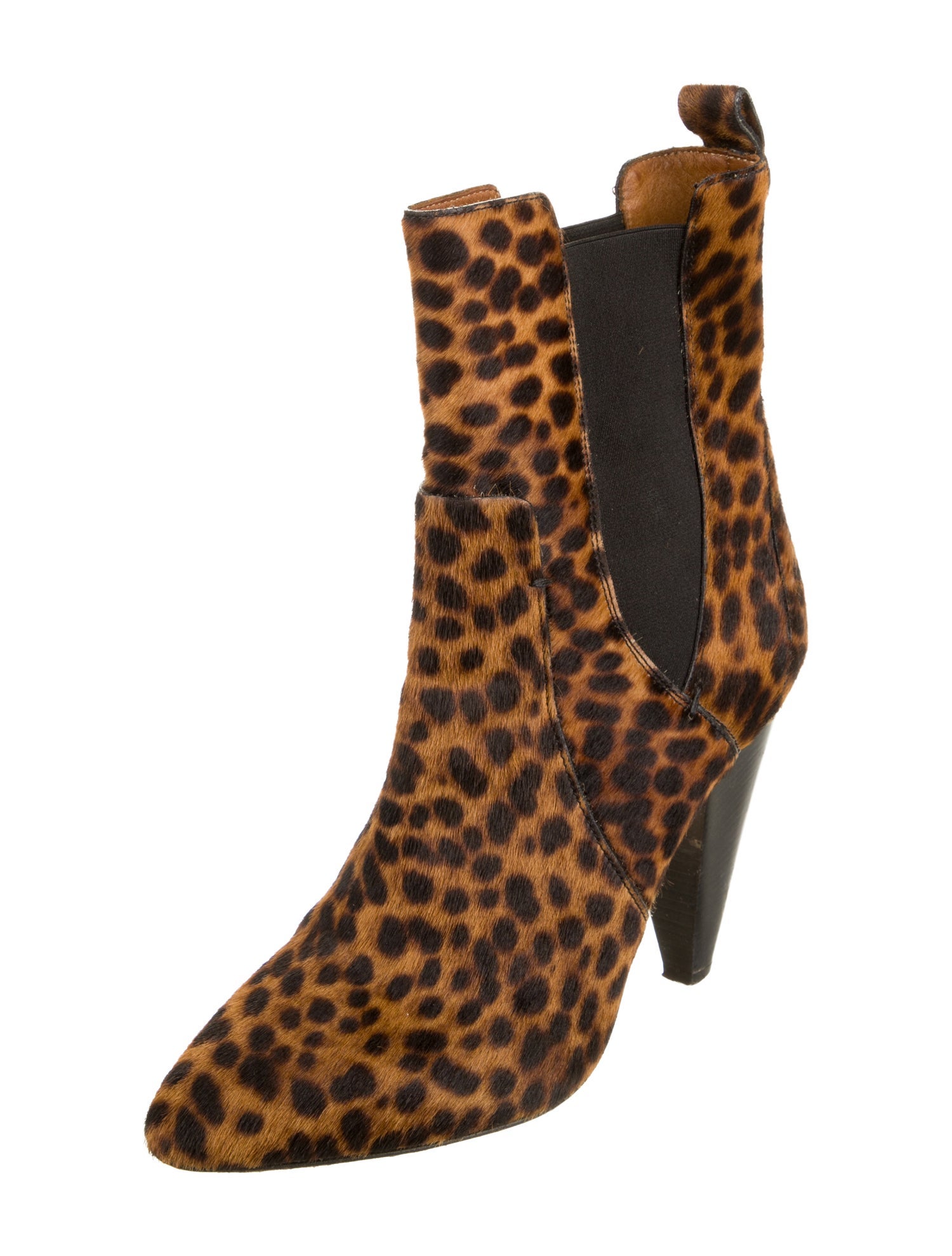 Veronica Beard Ponyhair Animal Print Chelsea Boots