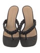 Veronica Beard Leather Braided Accents Slides