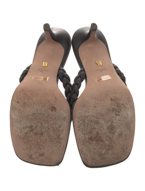 Veronica Beard Leather Braided Accents Slides