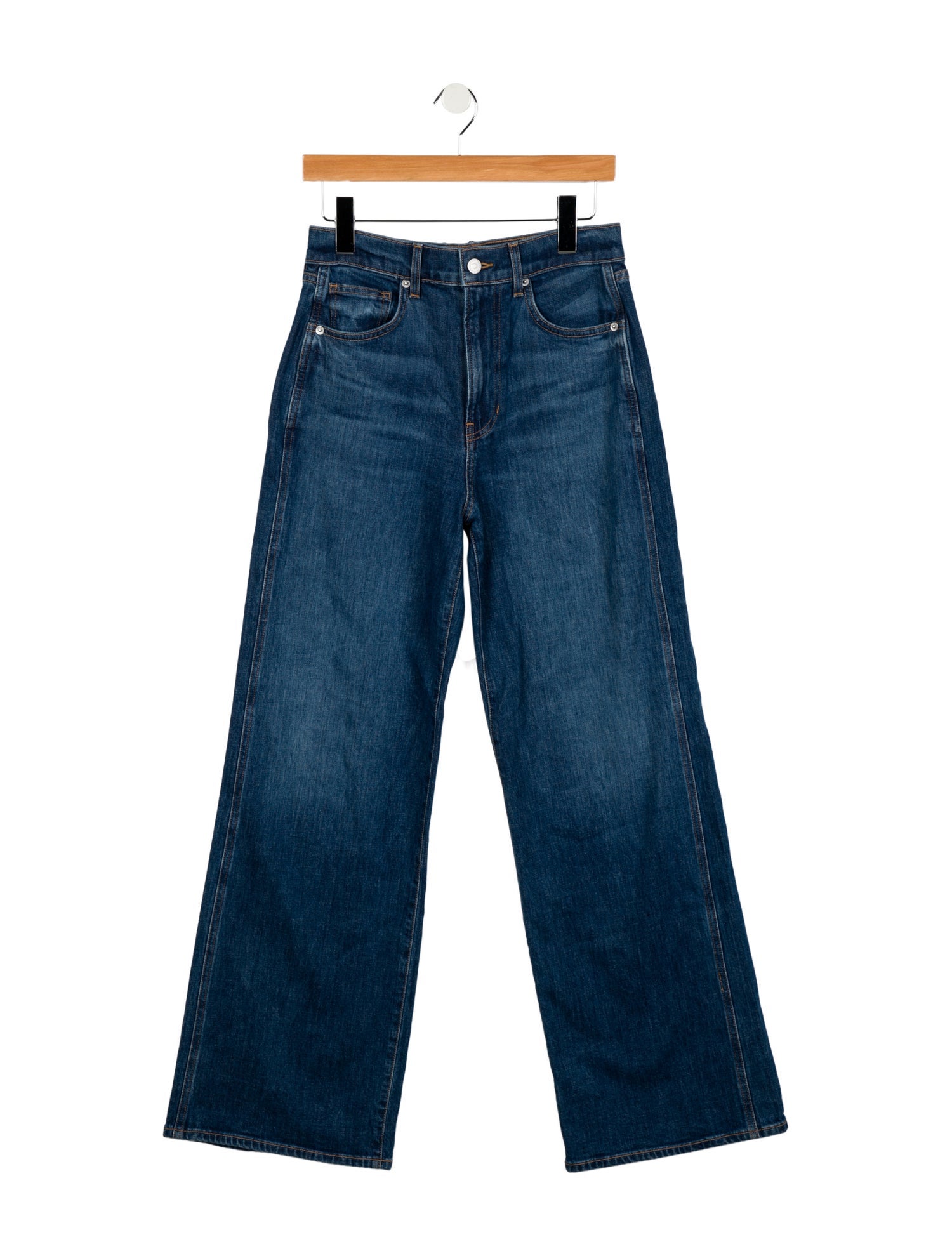 Veronica Beard High-Rise Wide Leg Jeans