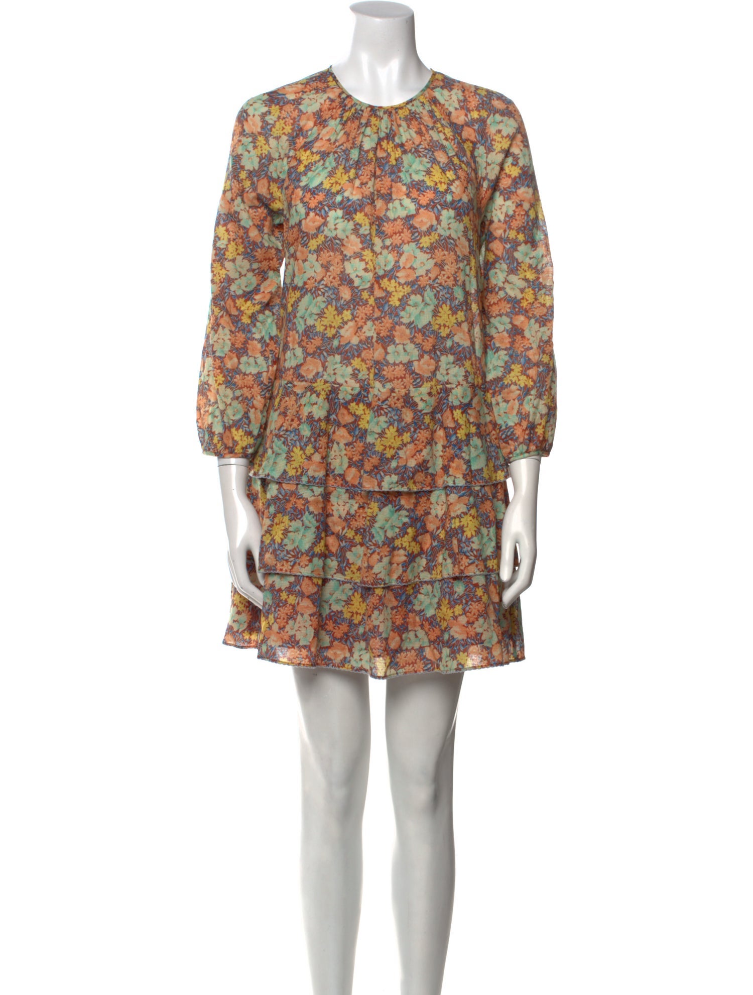 Veronica Beard Floral Print Mini Dress