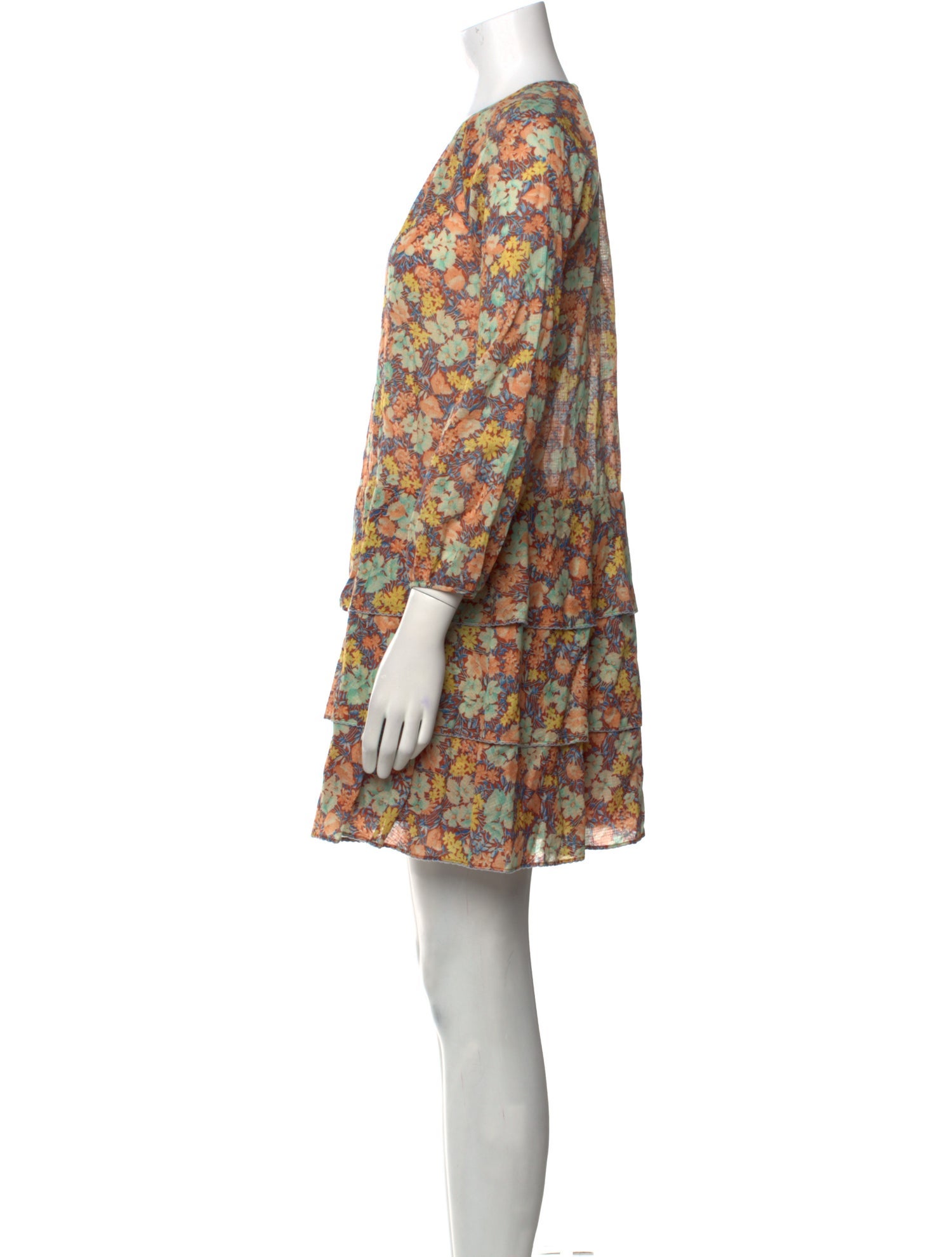 Veronica Beard Floral Print Mini Dress