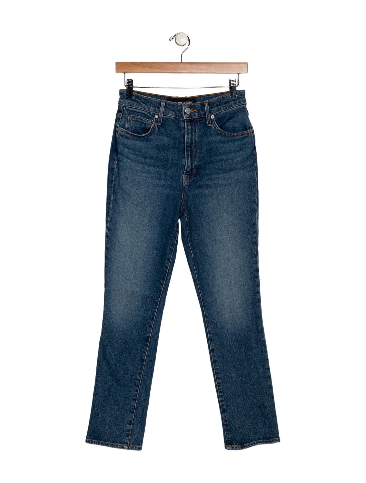Veronica Beard High-Rise Straight Leg Jeans