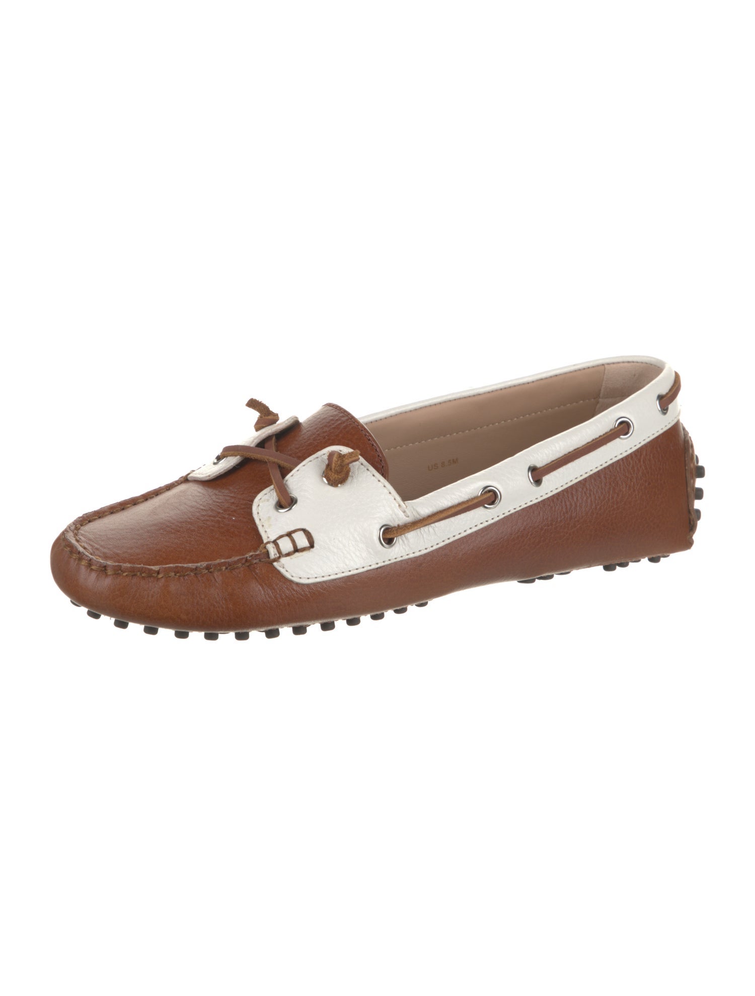 Veronica Beard Leather Colorblock Pattern Loafers