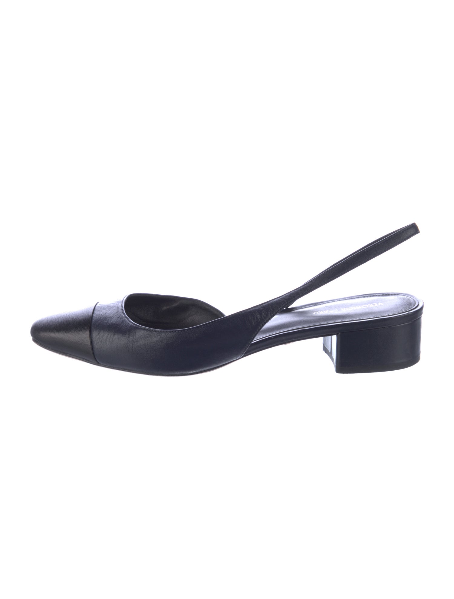 Veronica Beard Leather Slingback Flats
