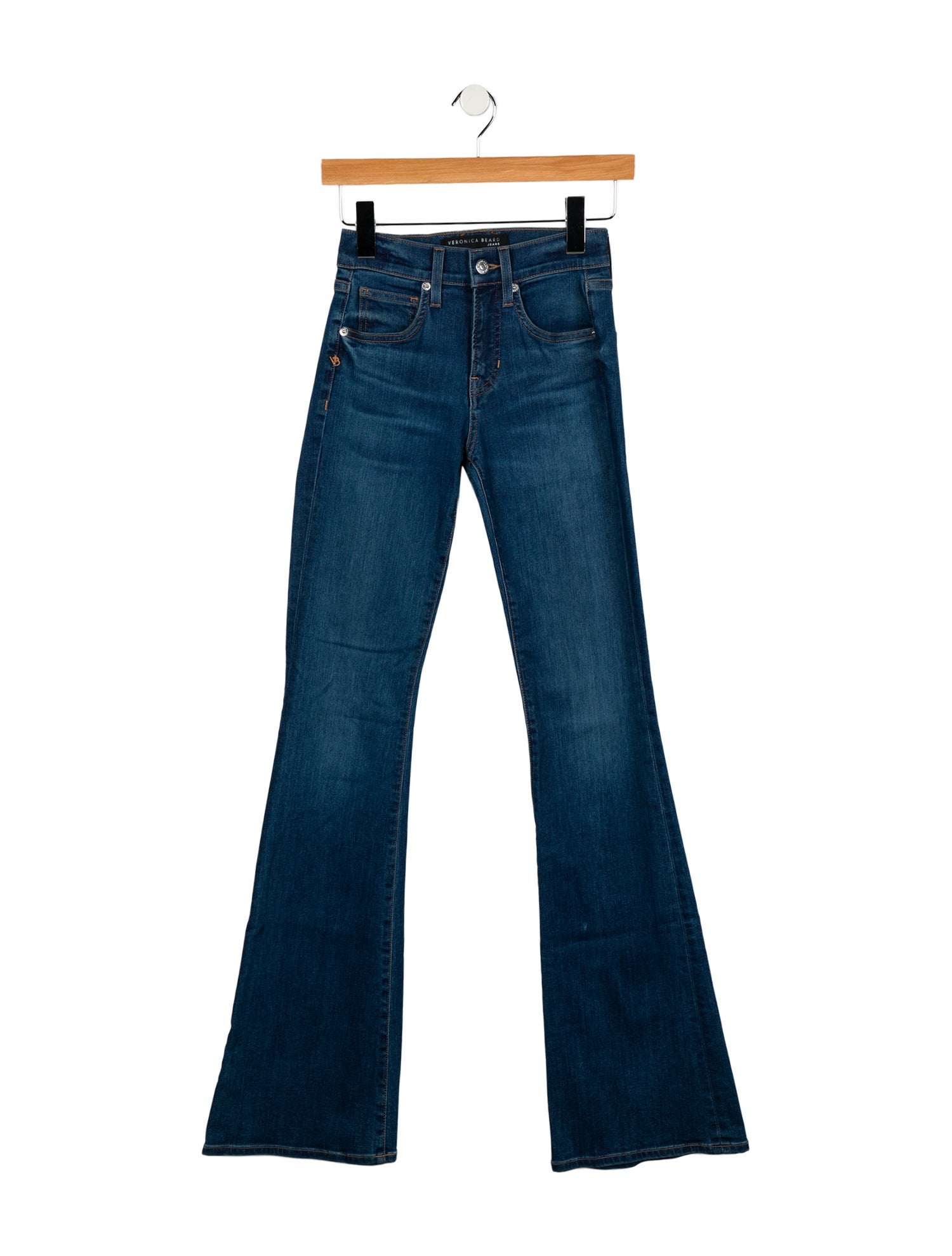 Veronica Beard Mid-Rise Wide Leg Jeans