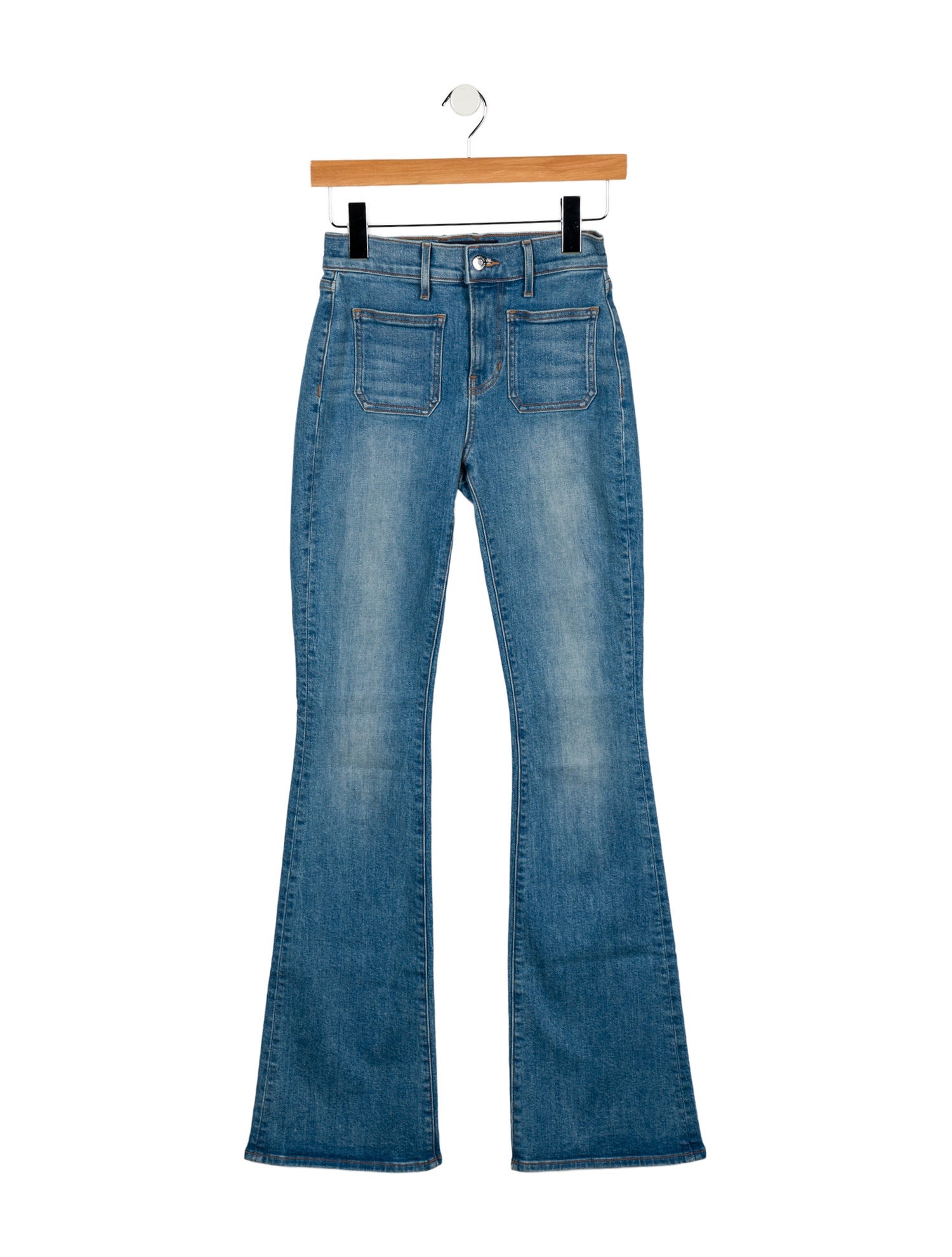 Veronica Beard Mid-Rise Wide Leg Jeans