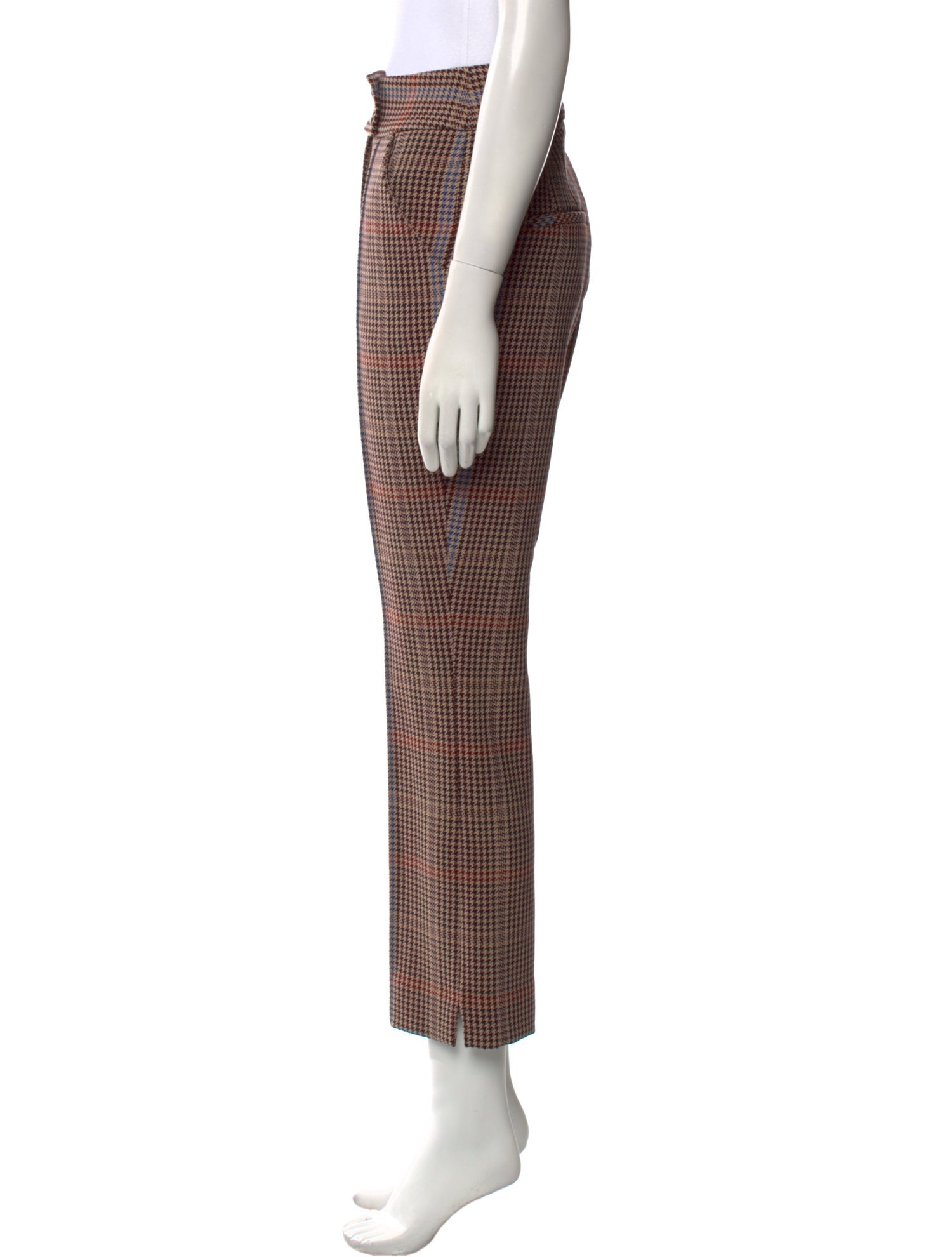Veronica Beard Houndstooth Print Straight Leg Pants