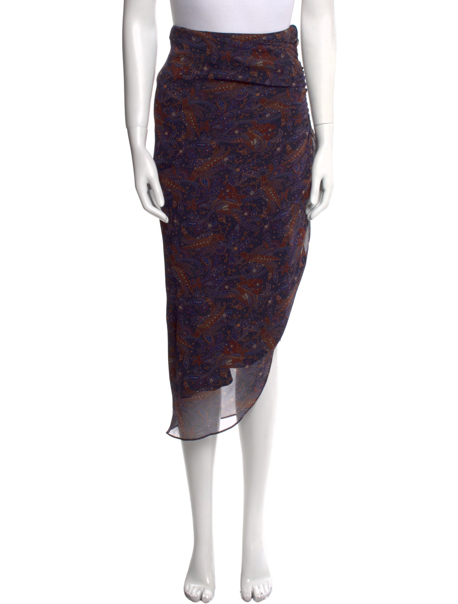 Veronica Beard Silk Midi Length Skirt