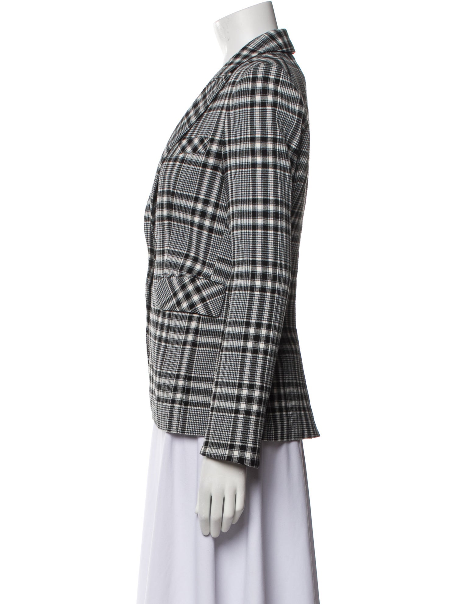 Veronica Beard Plaid Print Blazer