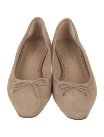 Veronica Beard Suede Bow Accents Ballet Flats