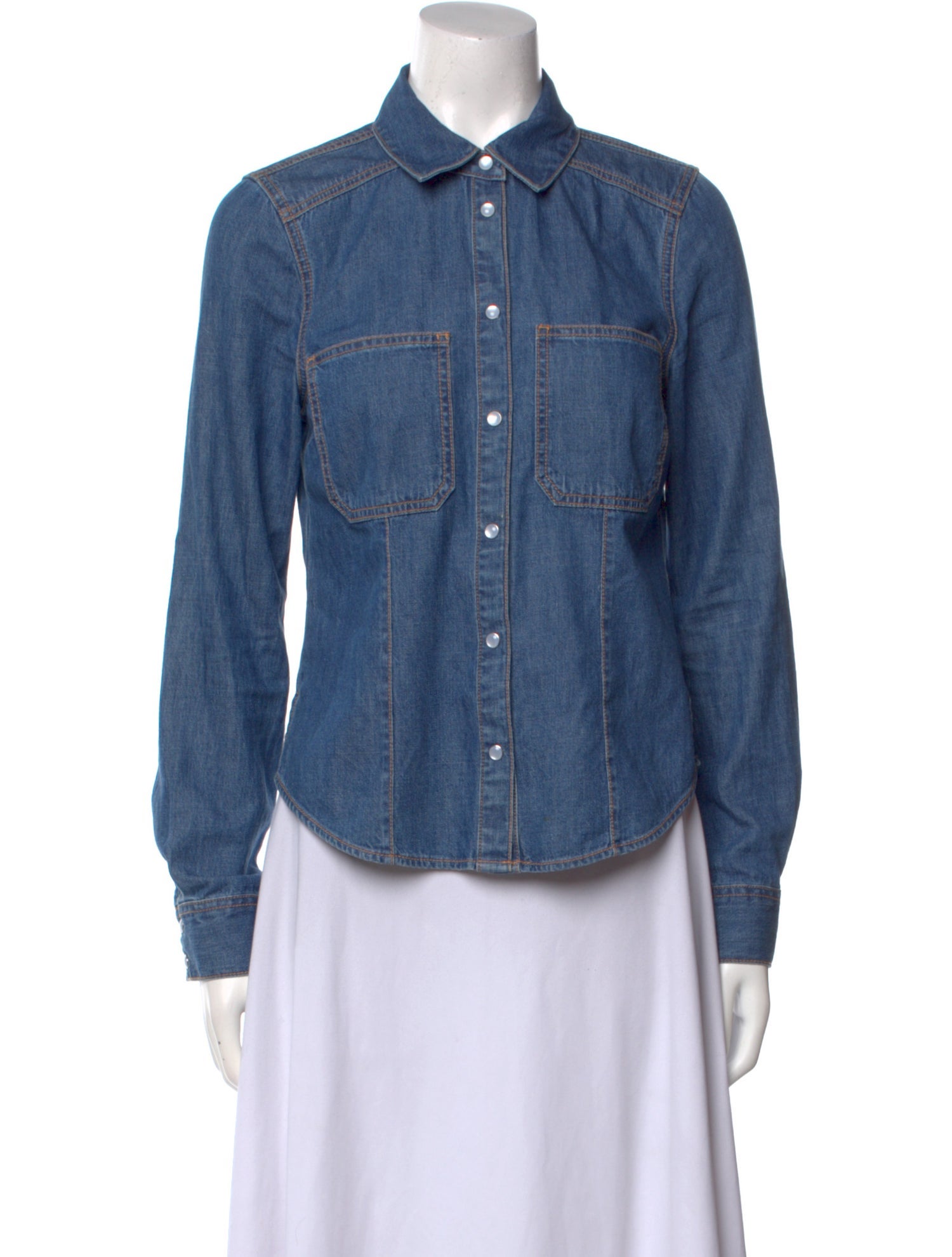 Veronica Beard Long Sleeve Button-Up Top