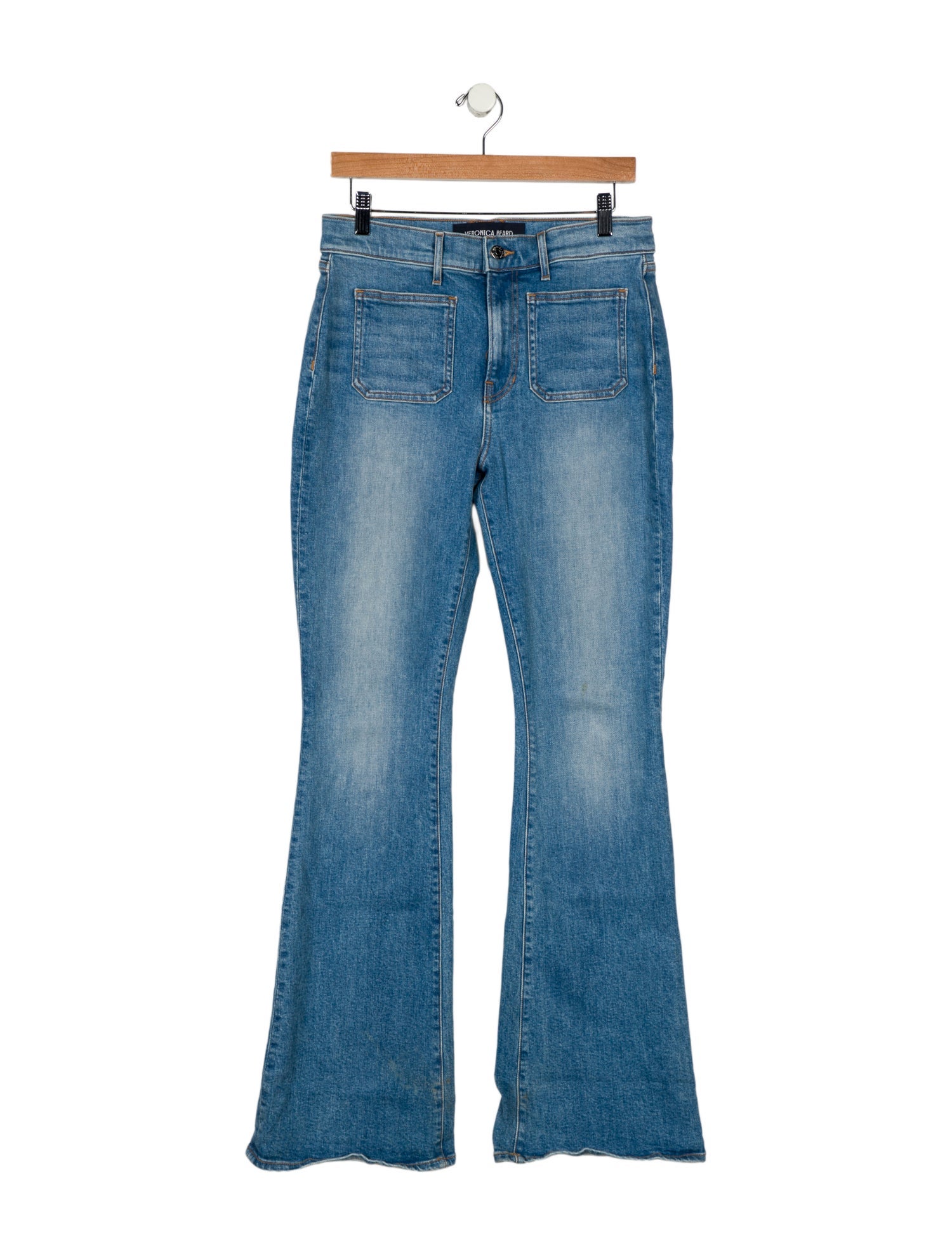 Veronica Beard Mid-Rise Wide Leg Jeans