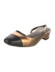 Veronica Beard Leather Colorblock Pattern Slingback Flats