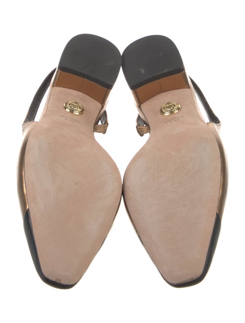 Veronica Beard Leather Colorblock Pattern Slingback Flats