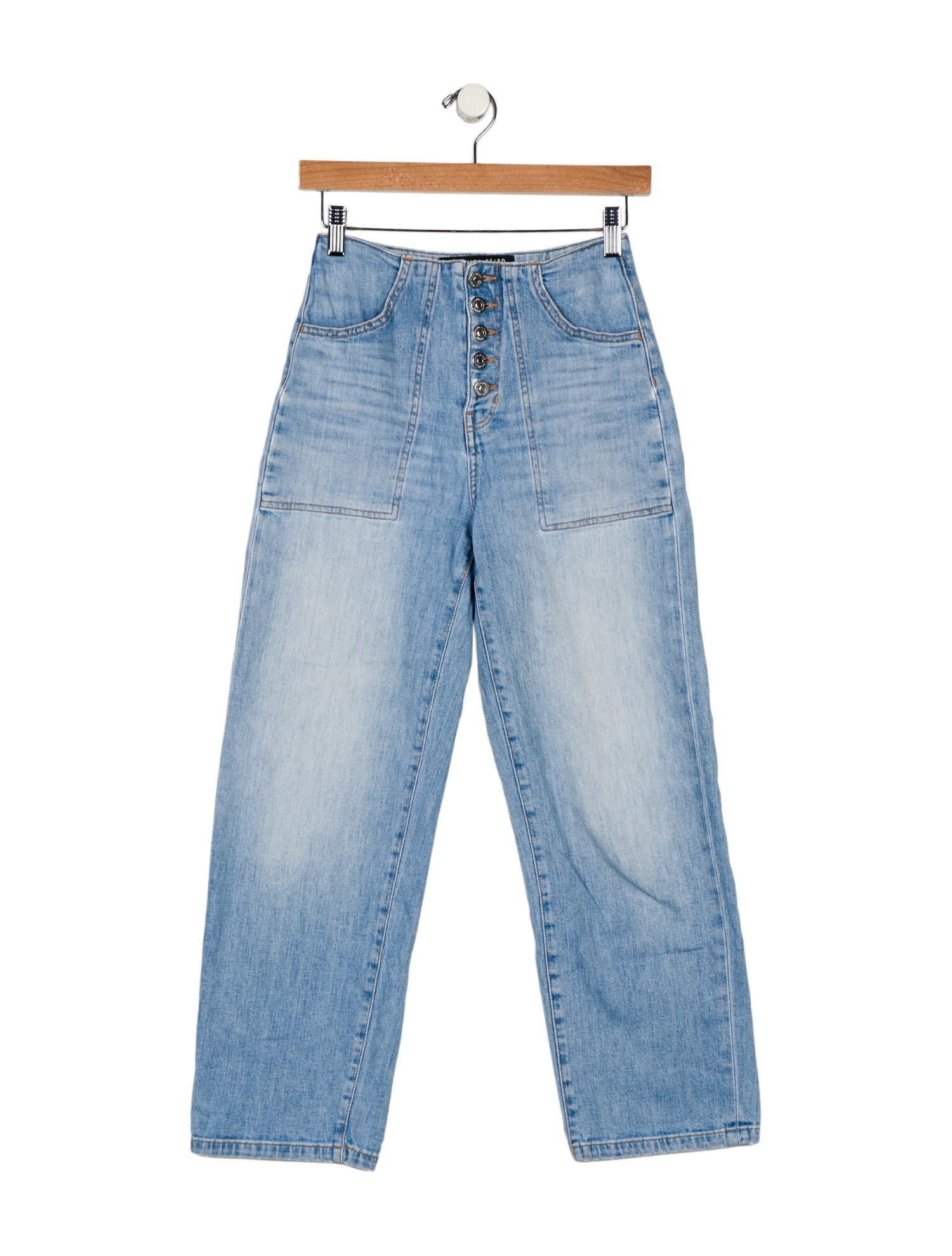 Veronica Beard Mid-Rise Straight Leg Jeans