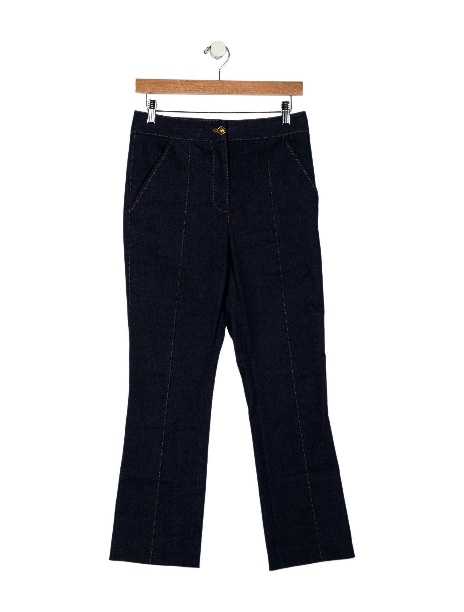 Veronica Beard Mid-Rise Straight Leg Jeans
