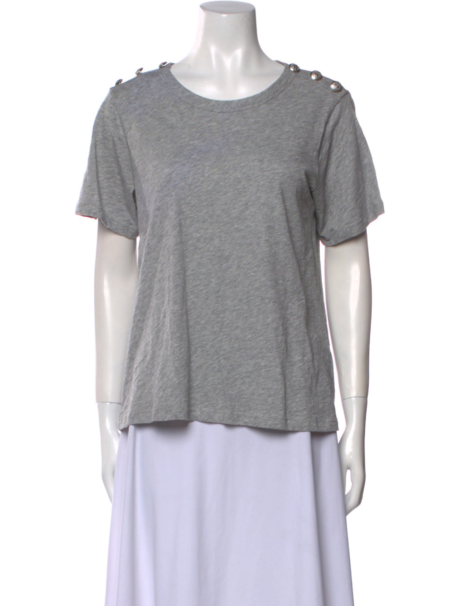 Veronica Beard Scoop Neck Short Sleeve T-Shirt