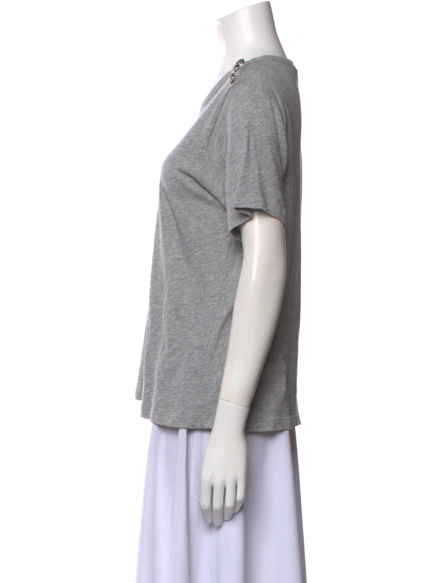 Veronica Beard Scoop Neck Short Sleeve T-Shirt