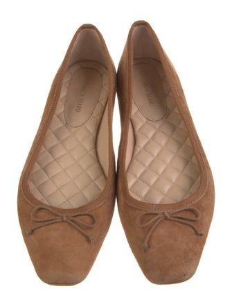 Veronica Beard Suede Bow Accents Ballet Flats