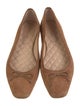 Veronica Beard Suede Bow Accents Ballet Flats