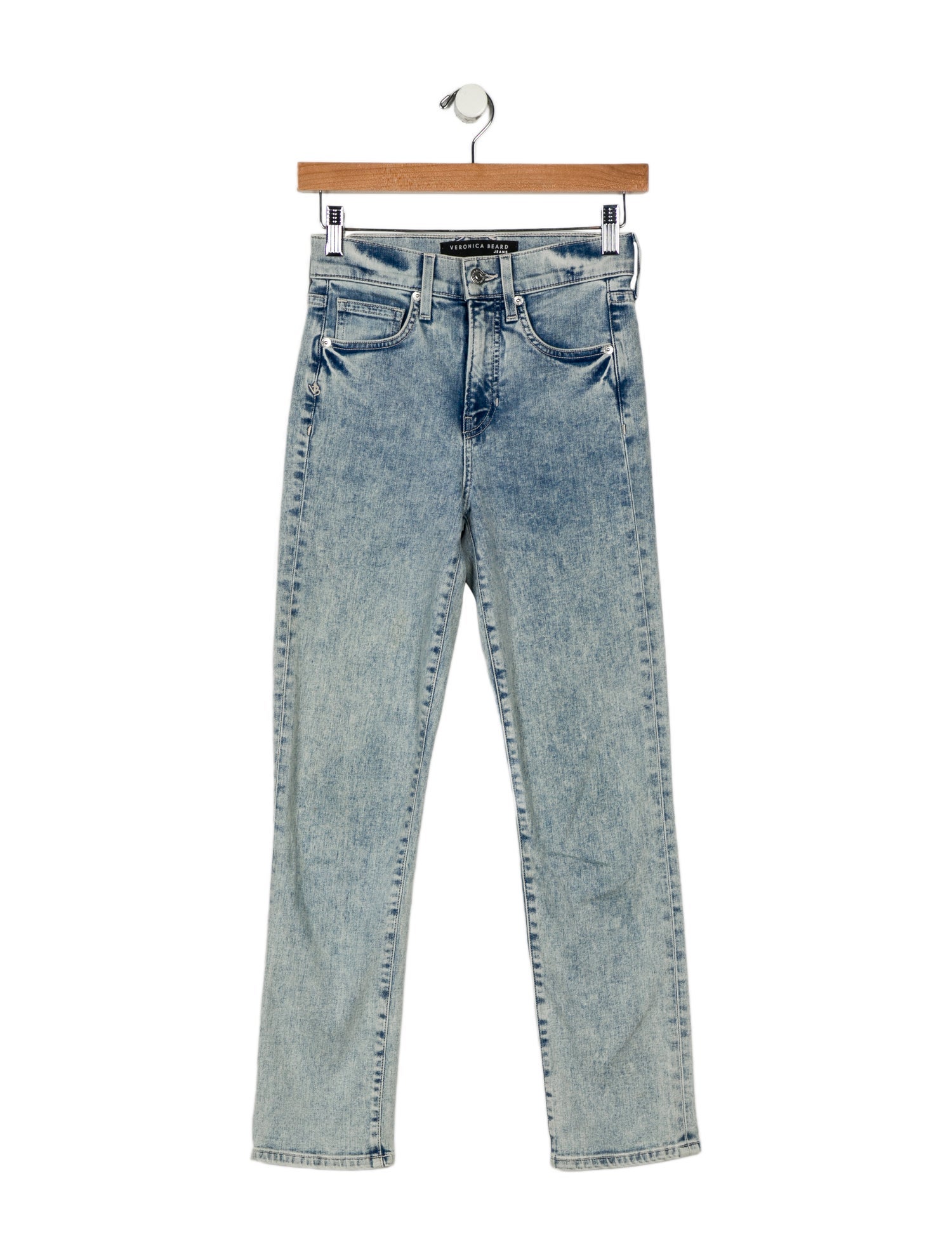 Veronica Beard High-Rise Straight Leg Jeans