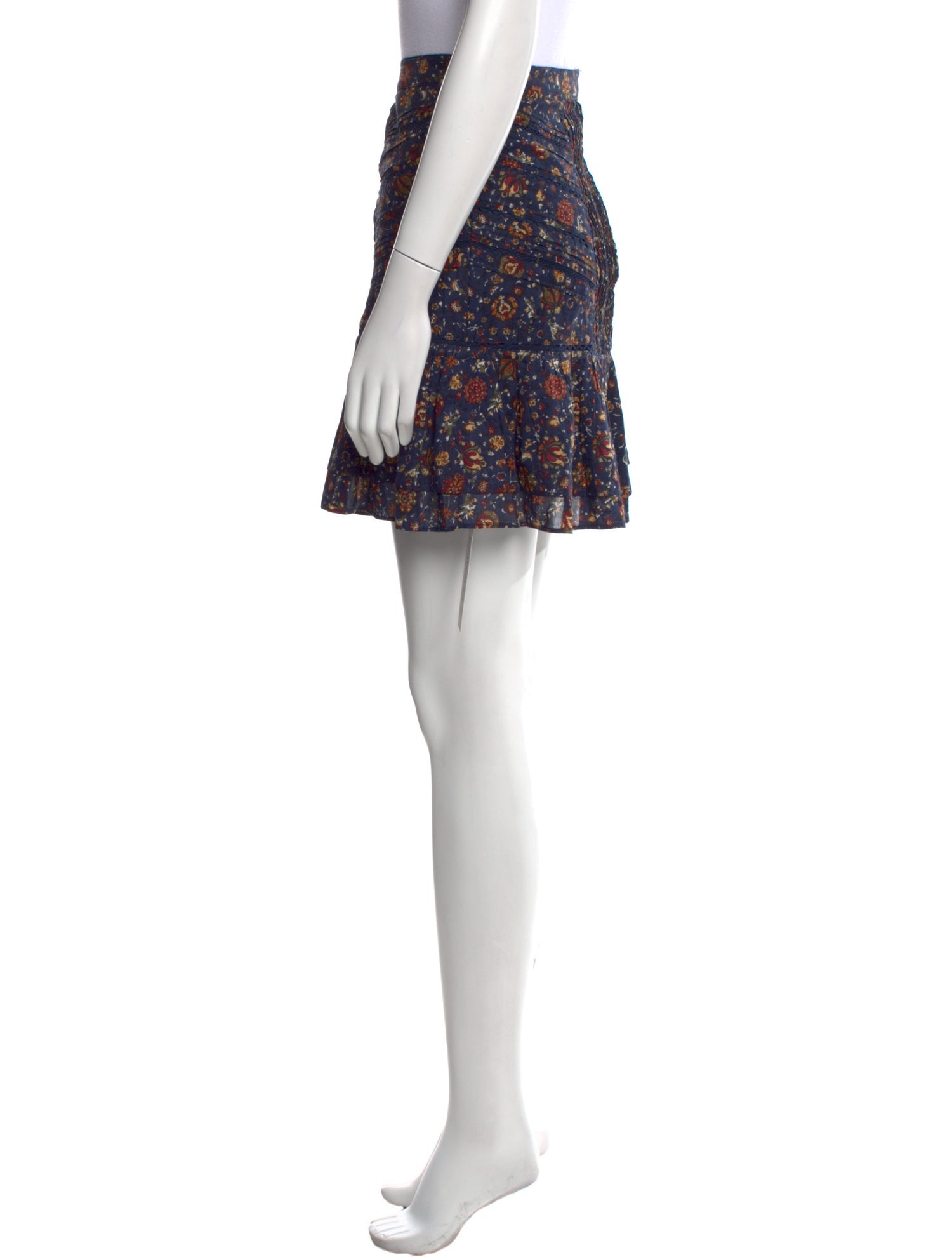 Veronica Beard Floral Print Mini Skirt