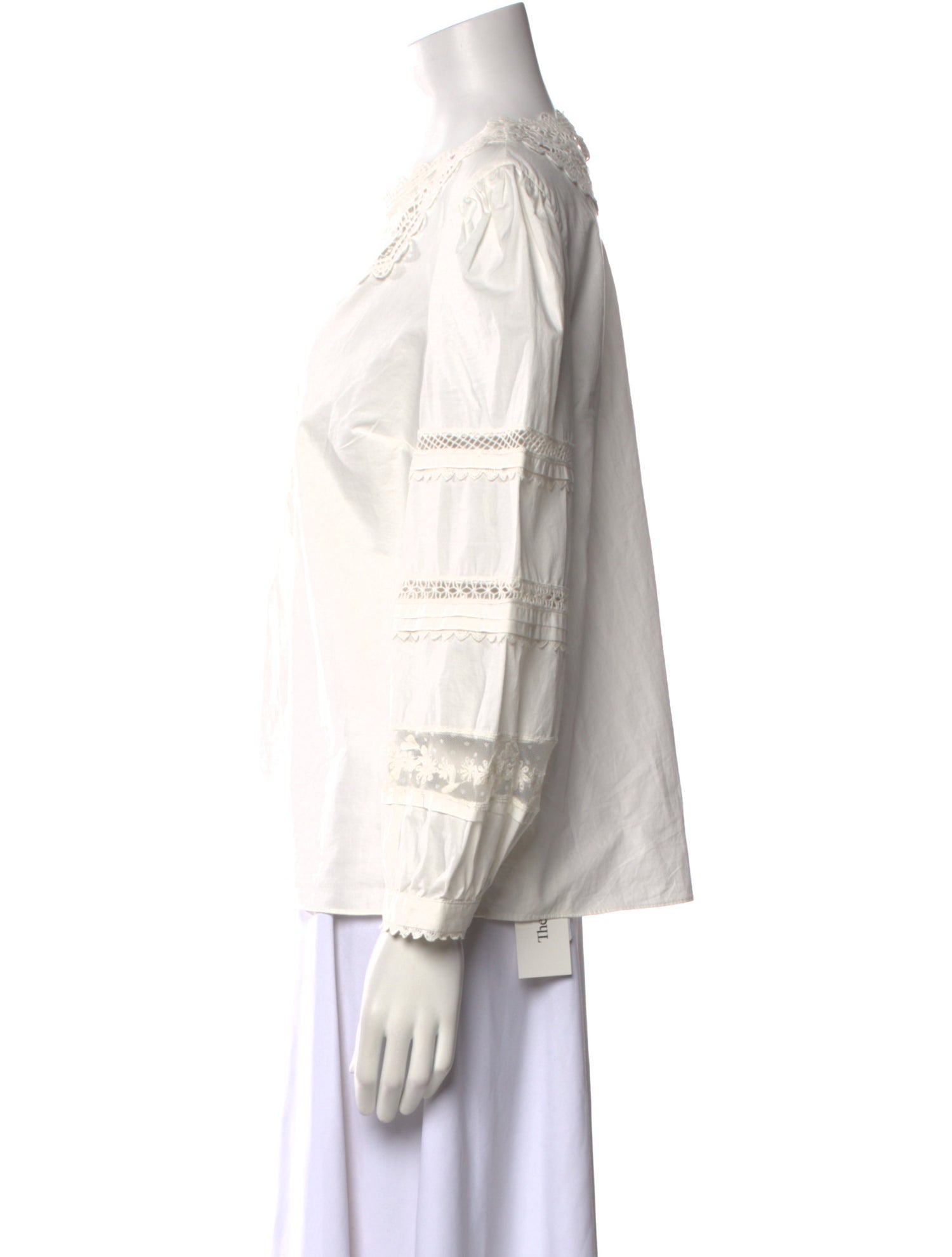 Veronica Beard Crew Neck Three-Quarter Sleeve Blouse