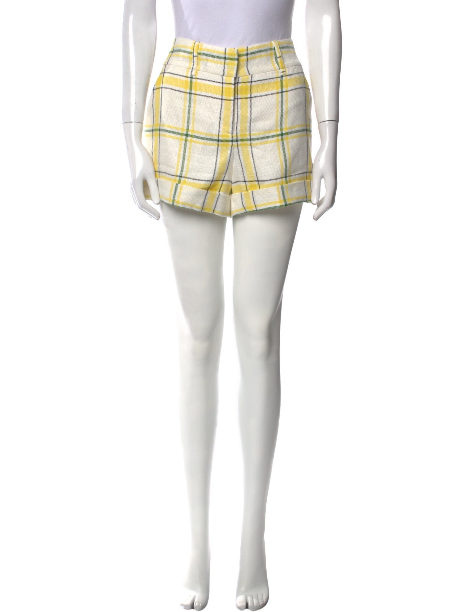 Veronica Beard Plaid Print Mini Shorts w/ Tags